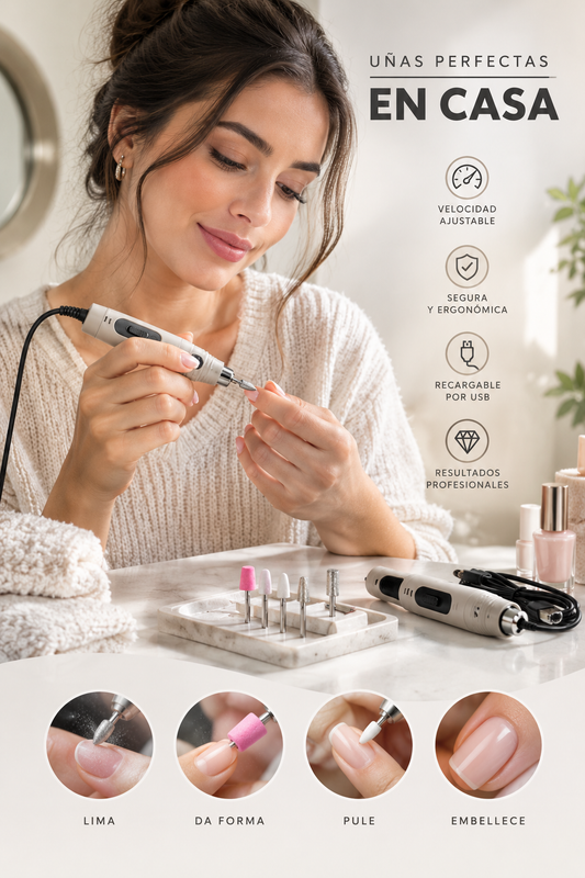Kit Pulidor de Uñas Eléctrico Premium – Eliminación de Imperfecciones, Cuidado Preciso y Acabado Impecable 💅✨