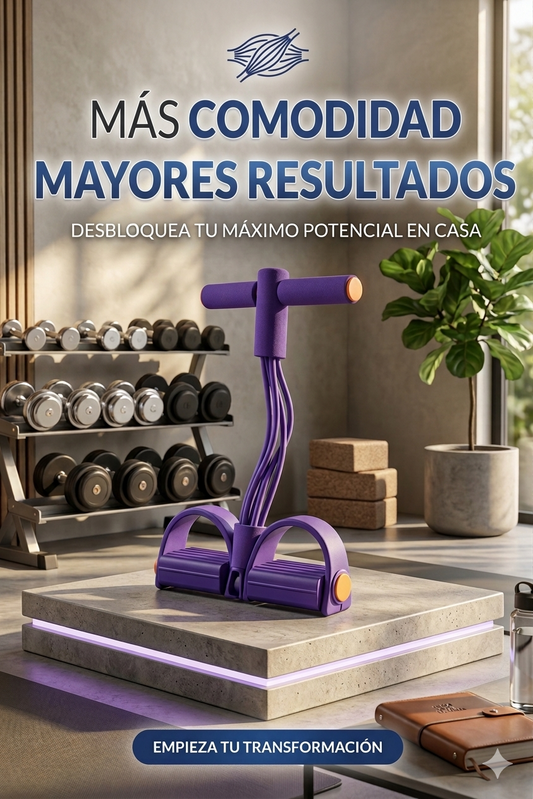 Banda Elástica con Pedal y Agarre – Tonifica tu cuerpo fácil y rápido sin salir de casa 💪🔥