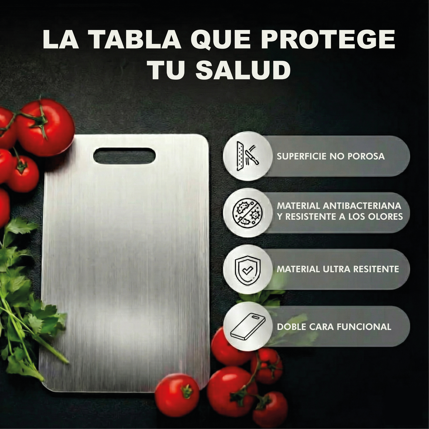 ✨🏡Set de 2 Tablas Premium de Acero Inoxidable  – Cocina más sana, moderna y profesional 👌